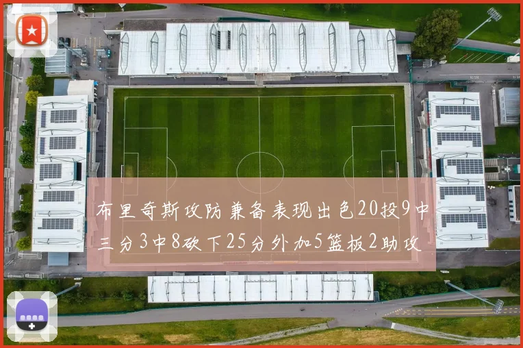 布里奇斯攻防兼备表现出色20投9中三分3中8砍下25分外加5篮板2助攻2盖帽